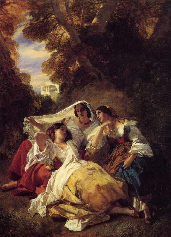 Franz Xaver Winterhalter La Siesta china oil painting image